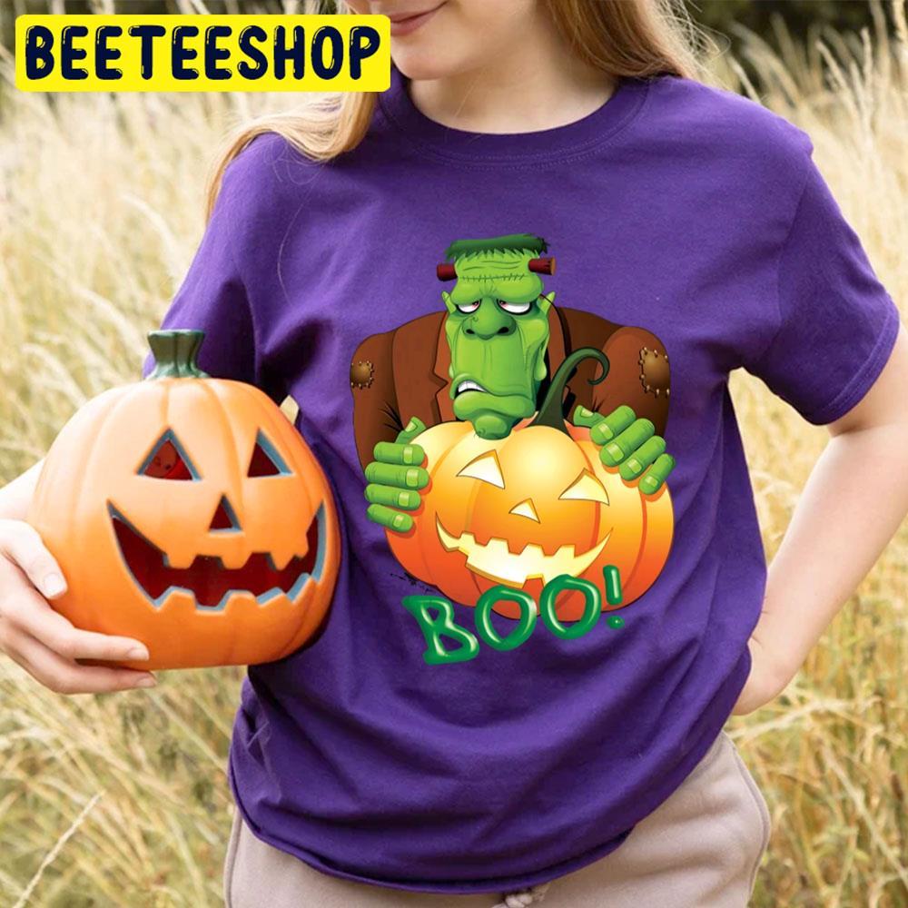 Boo Pumpkin Frankenstein Halloween Beeteeshop Trending Unisex T-Shirt