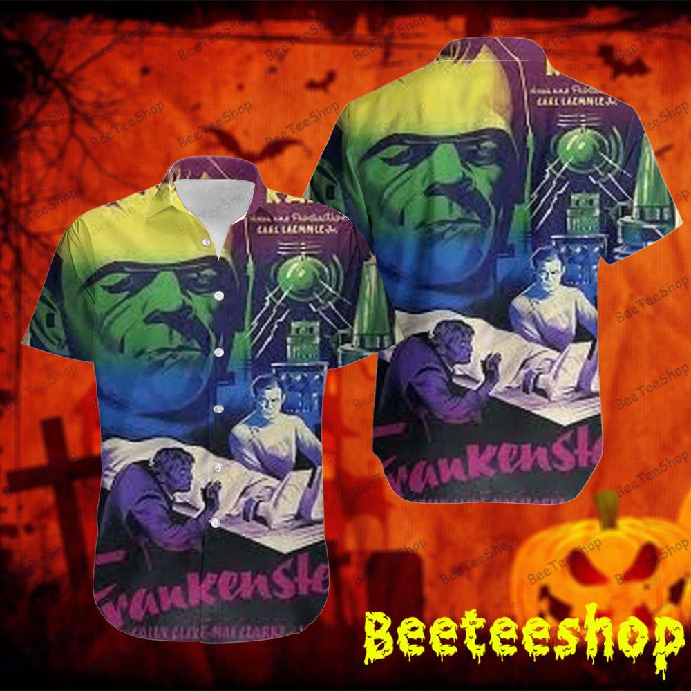 Boris Harloff Frankenstein Halloween Beeteeshop Hawaii Shirt