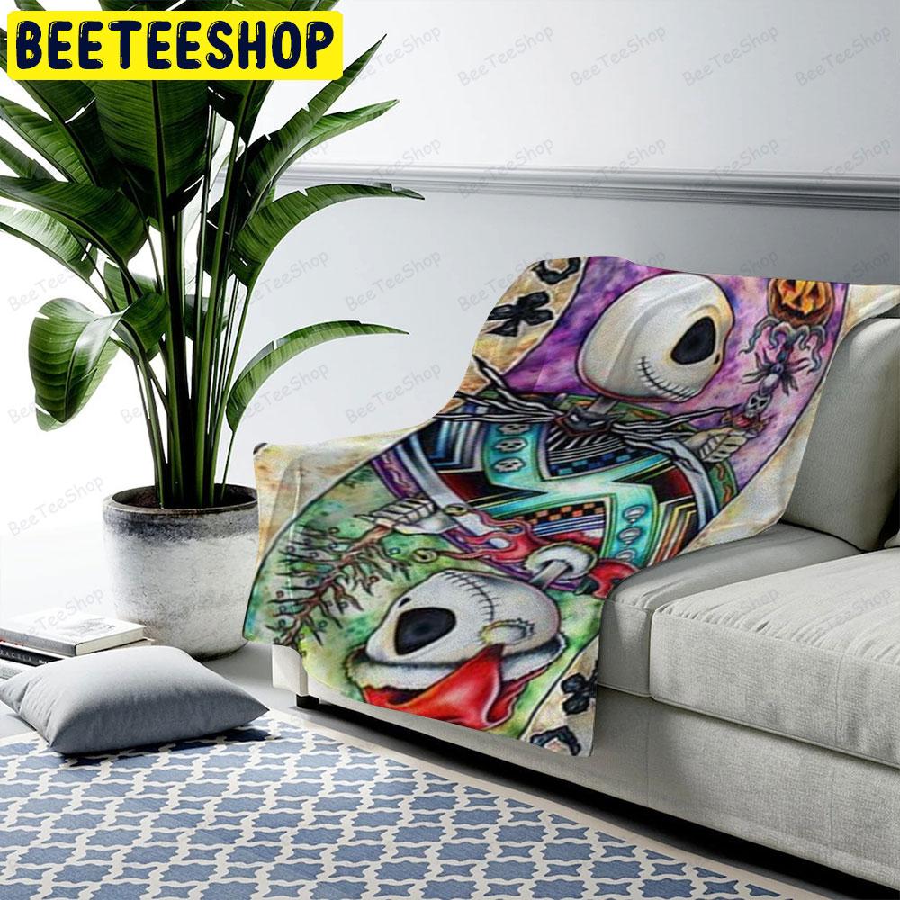 Card The Nightmare Before Christmas Halloween Beeteeshop US Cozy Blanket