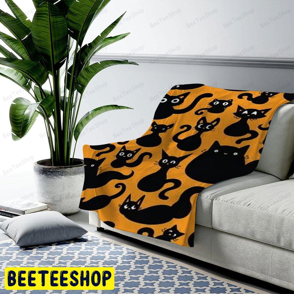 Cats Halloween Pattern 003 Beeteeshop US Cozy Blanket