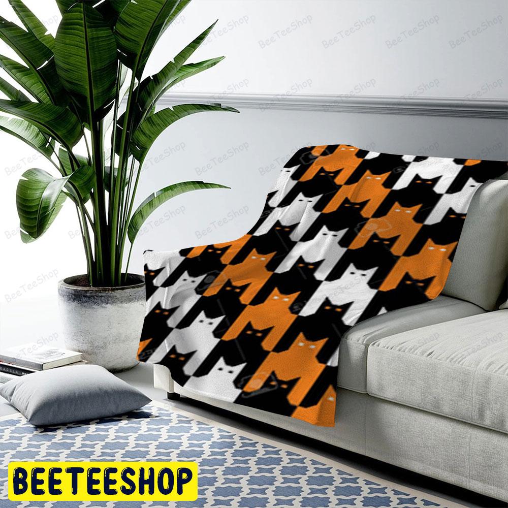 Cats Halloween Pattern 034 Beeteeshop US Cozy Blanket