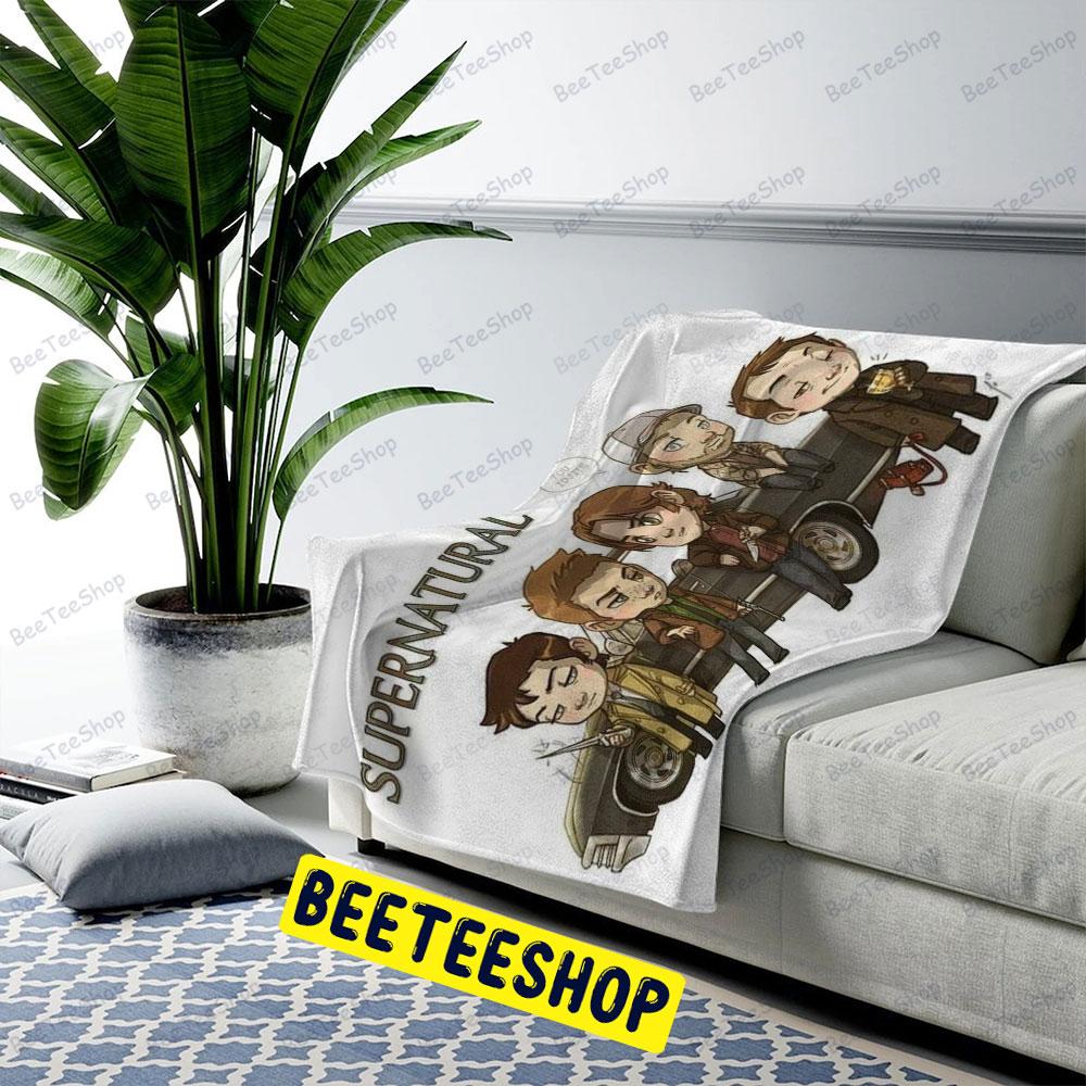 Chibi Cute Supernatural Halloween Beeteeshop US Cozy Blanket