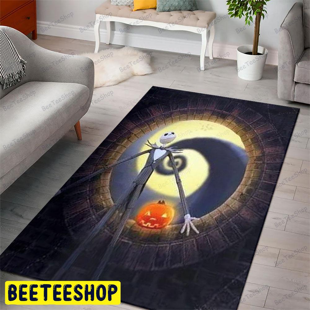 Circle Pumpkin Jack Skellington The Nightmare Before Christmas Halloween Beeteeshop Rug Rectangle