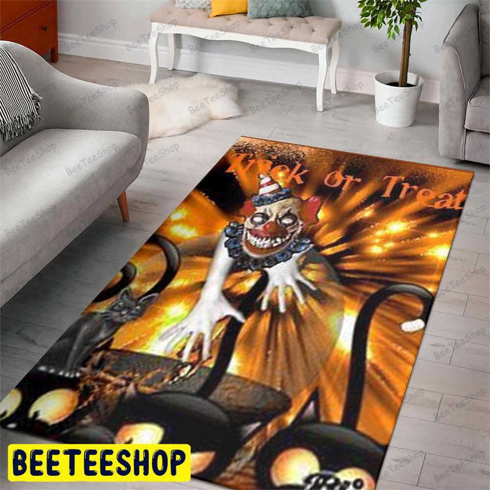 Clown Trick ‘R Treat Halloween Beeteeshop Rug Rectangle