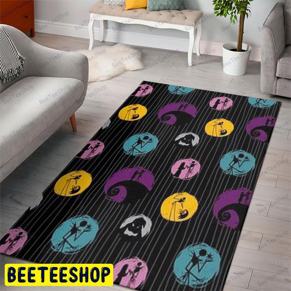 Color Circle Jack The Nightmare Before Christmas Halloween Beeteeshop Rug Rectangle