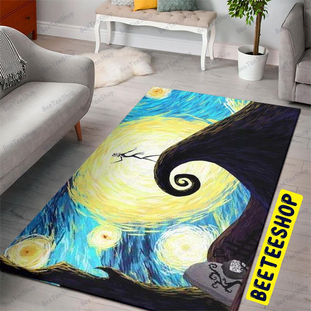 Color Moon Sky Jack Skellington The Nightmare Before Christmas Halloween Beeteeshop Rug Rectangle