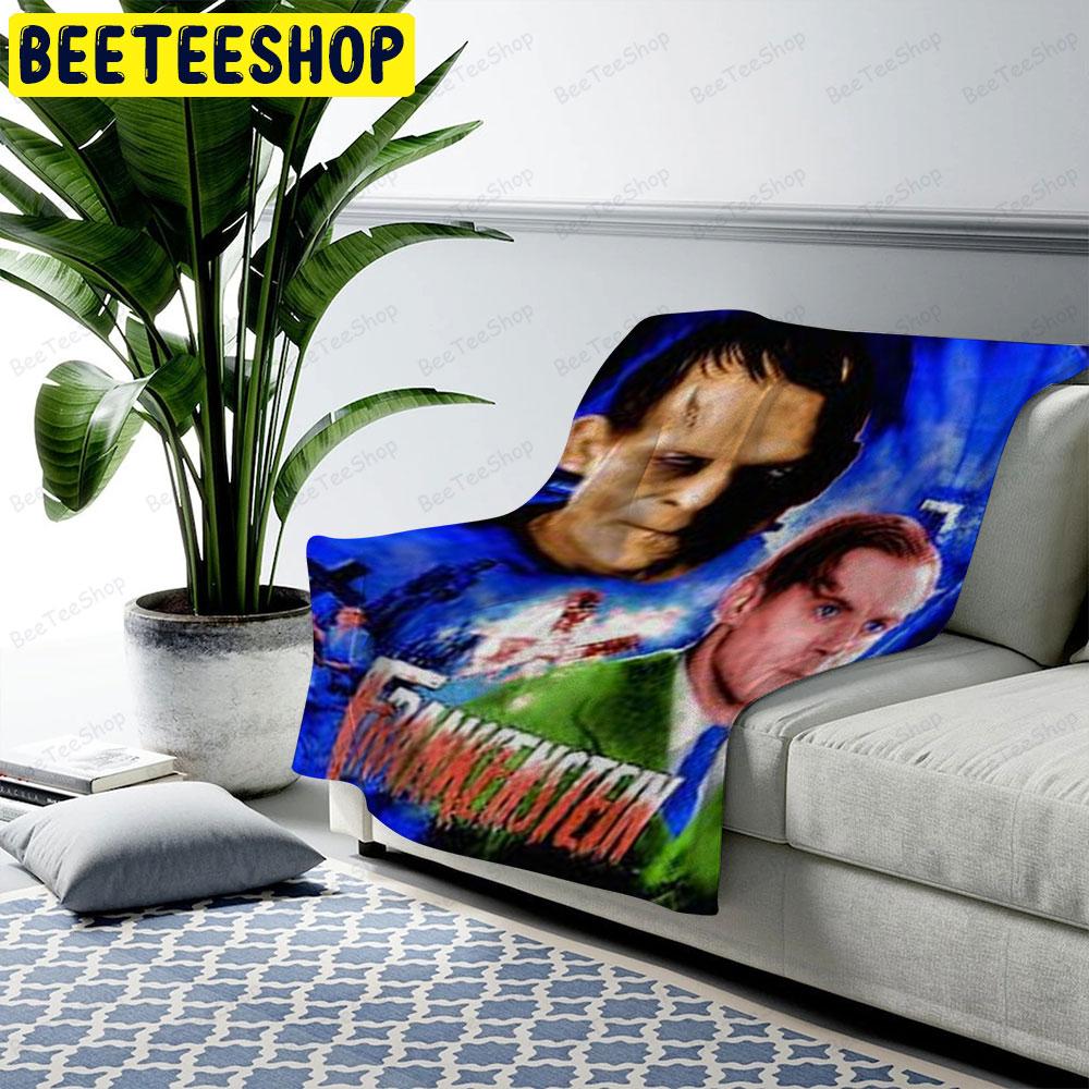 Color Movie Frankenstein Halloween Beeteeshop US Cozy Blanket