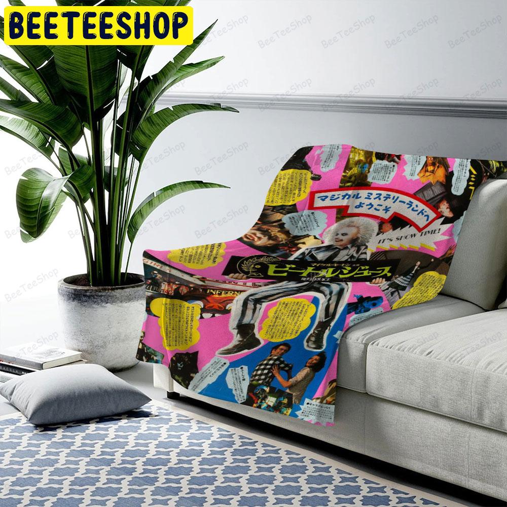 Color Story Beetlejuice Halloween Beeteeshop US Cozy Blanket