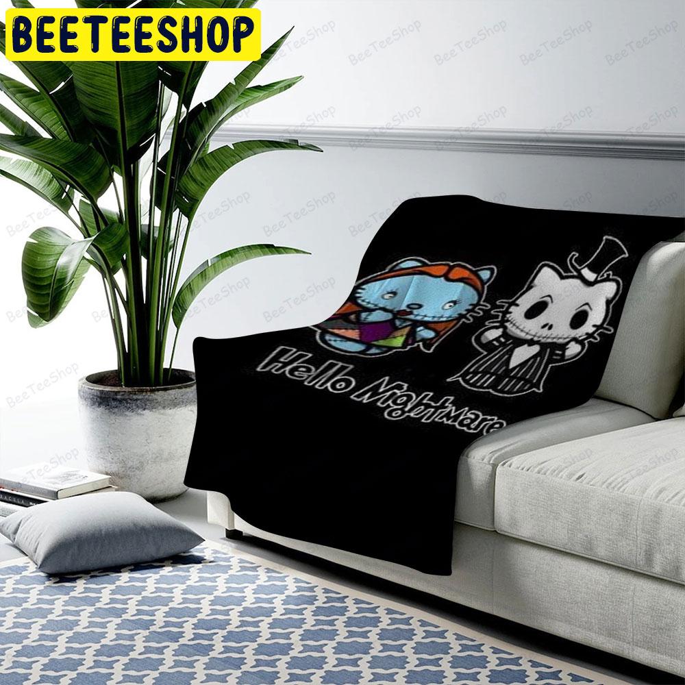 Cute Kitty The Nightmare Before Christmas Halloween Beeteeshop US Cozy Blanket