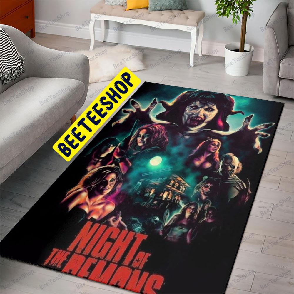 Dark Horror Night Of The Demons Halloween Beeteeshop Rug Rectangle