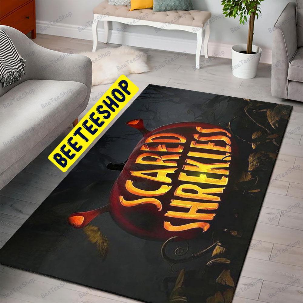 Dark Pumpkin Scared Shrekless Halloween Beeteeshop Rug Rectangle