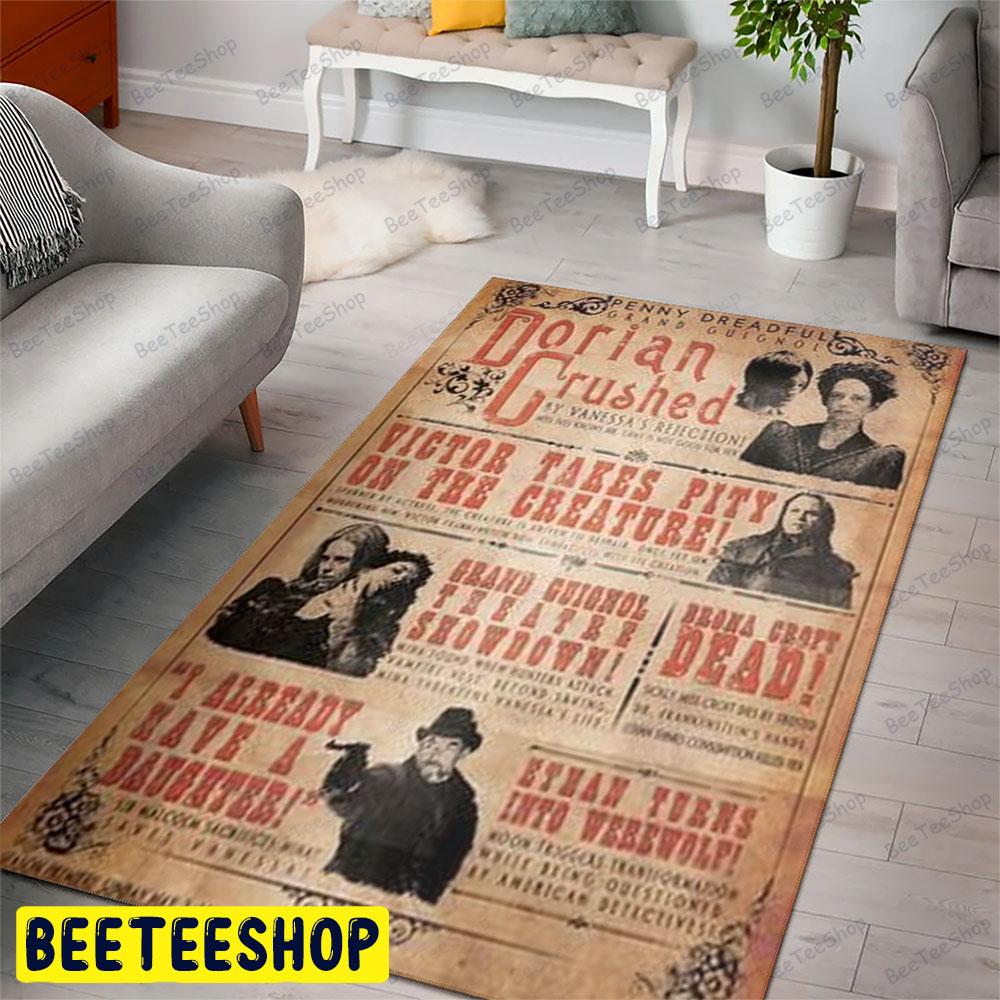 Dorian Crushed Penny Dreadful Halloween Beeteeshop Rug Rectangle