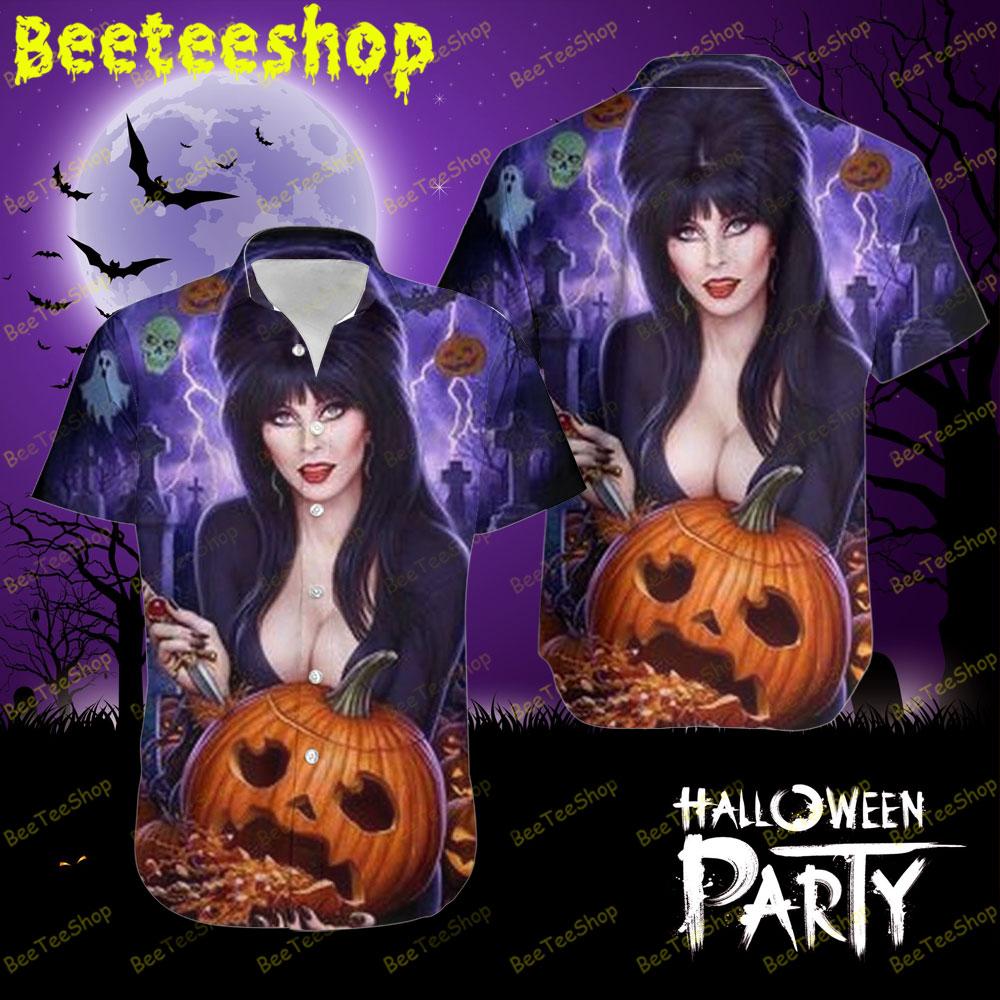 Elvira Mistress Of The Dark Make Pumpkin Head Halloween Beeteeshop Hawaii Shirt