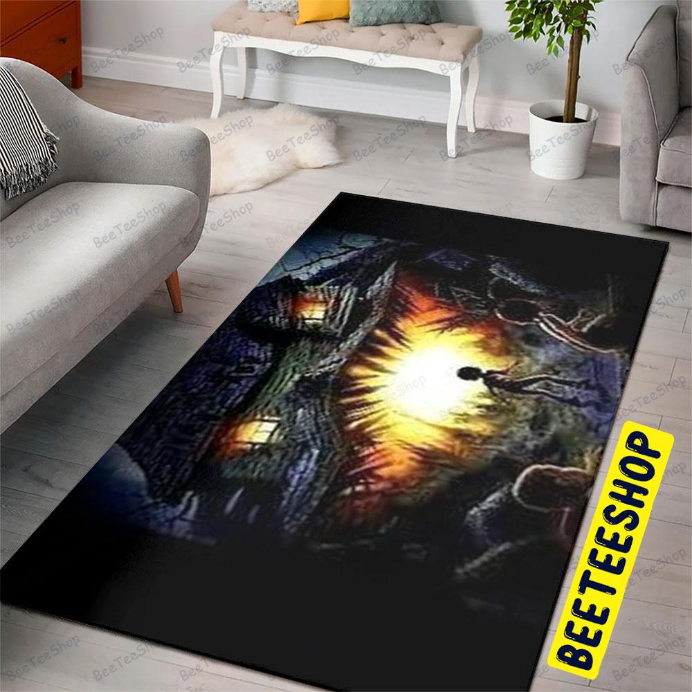 Fire Mouth Monster House Halloween Beeteeshop Rug Rectangle