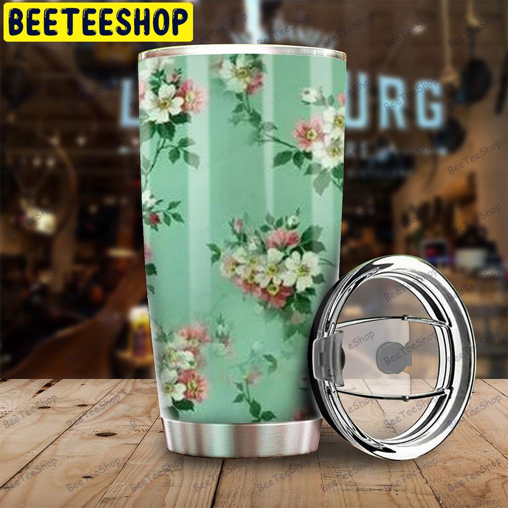 Flower Green Background Beeteeshop Tumbler