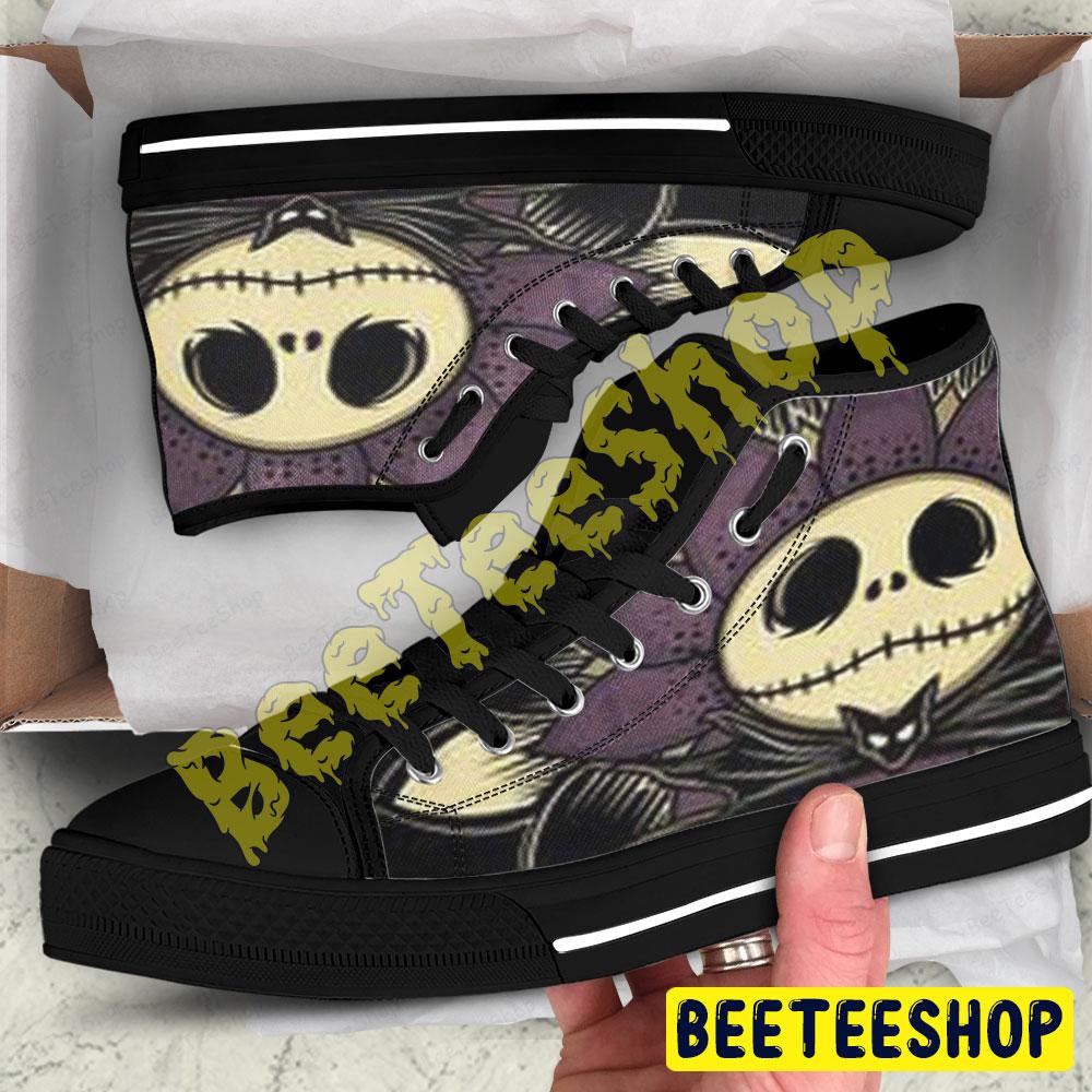 Flower Jack The Nightmare Before Christmas Halloween Beeteeshop Adults High Top Canvas Shoes