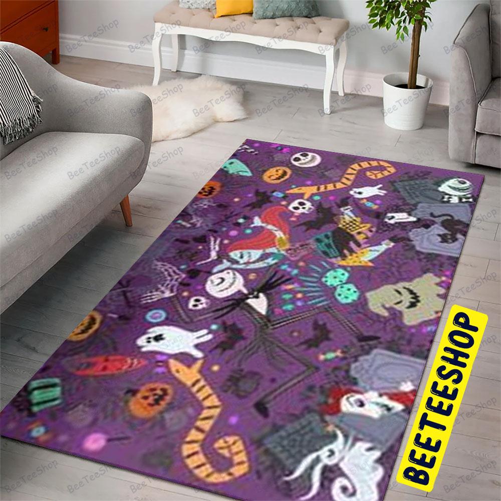 Funny Couple Jack The Nightmare Before Christmas Movie Halloween Beeteeshop Rug Rectangle