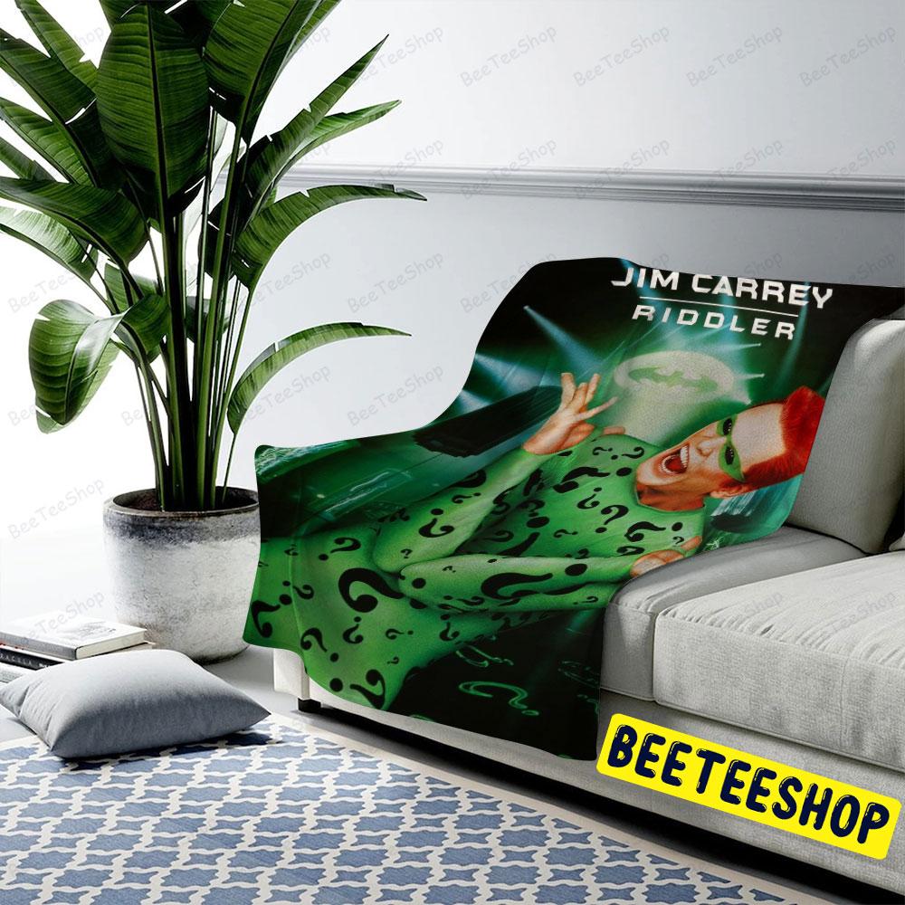 Funny Jim Carrey Riddler Batman Forever Halloween Beeteeshop US Cozy Blanket