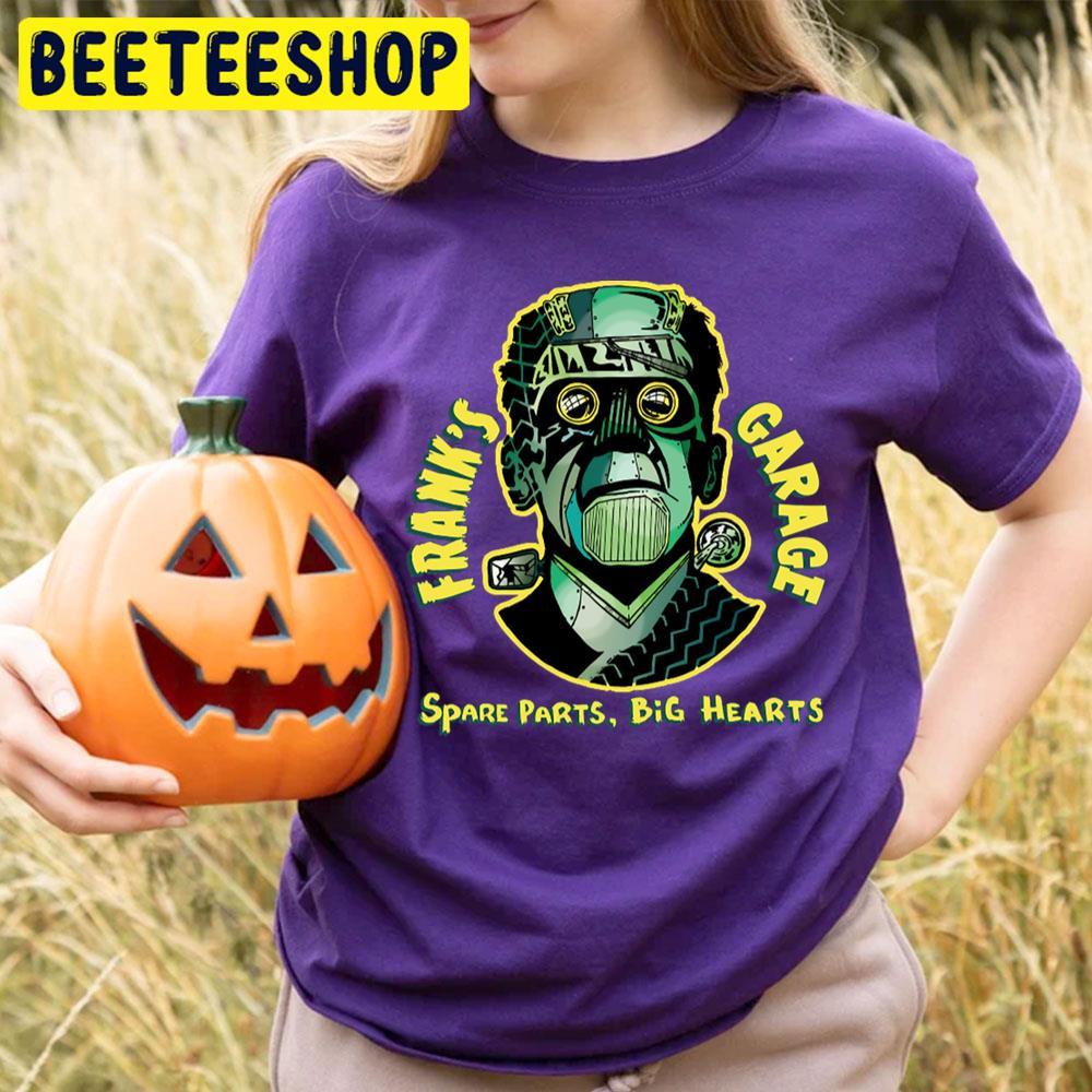 Garage Spare Parts Big Hearts Frankenstein Halloween Beeteeshop Trending Unisex T-Shirt