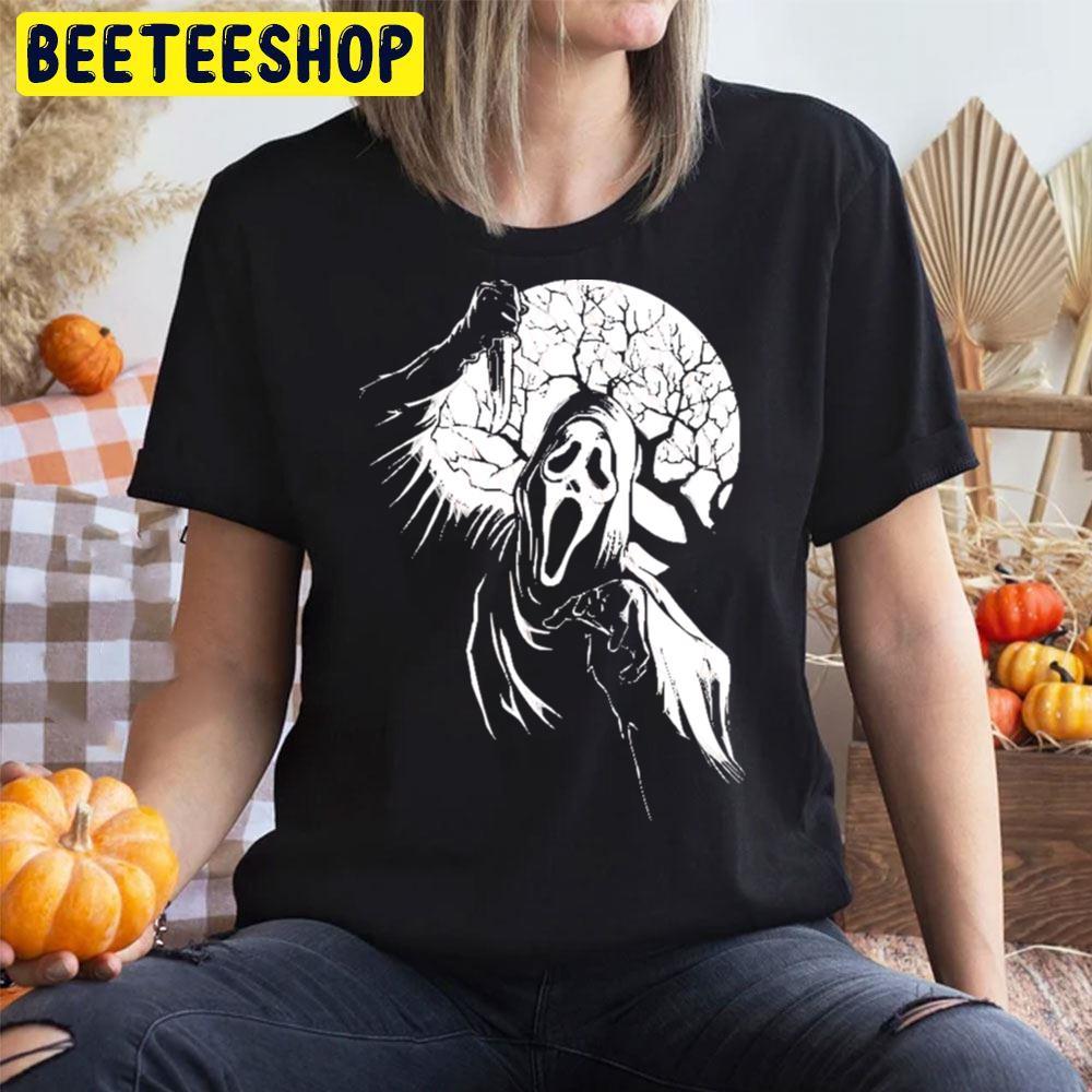 Ghost Moon Scream Halloween Beeteeshop Trending Unisex T-Shirt