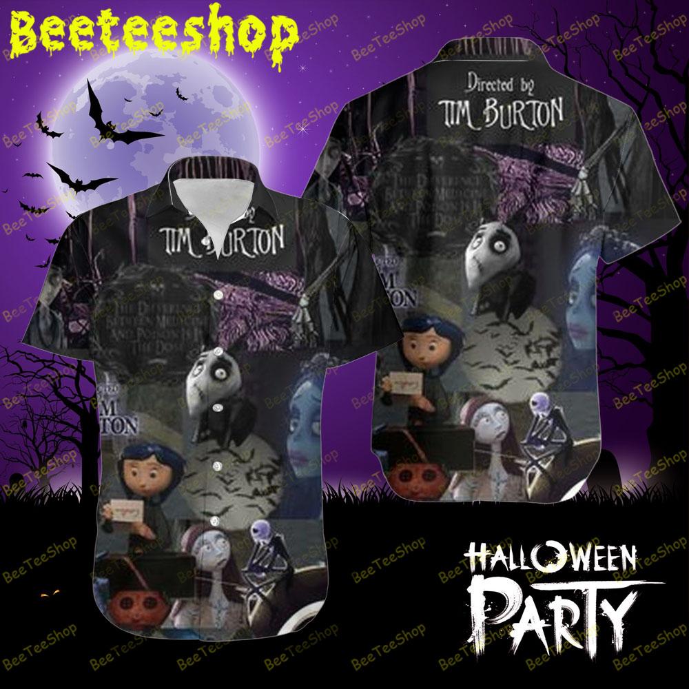 Girl In Cartoon Corpse Bride Halloween Beeteeshop Hawaii Shirt