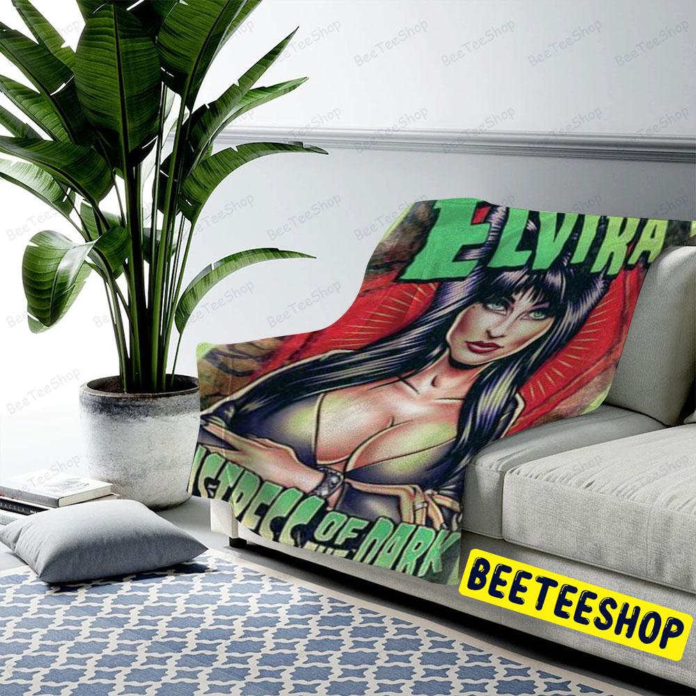 Green Art Elvira Mistress Of The Dark Halloween Beeteeshop US Cozy Blanket