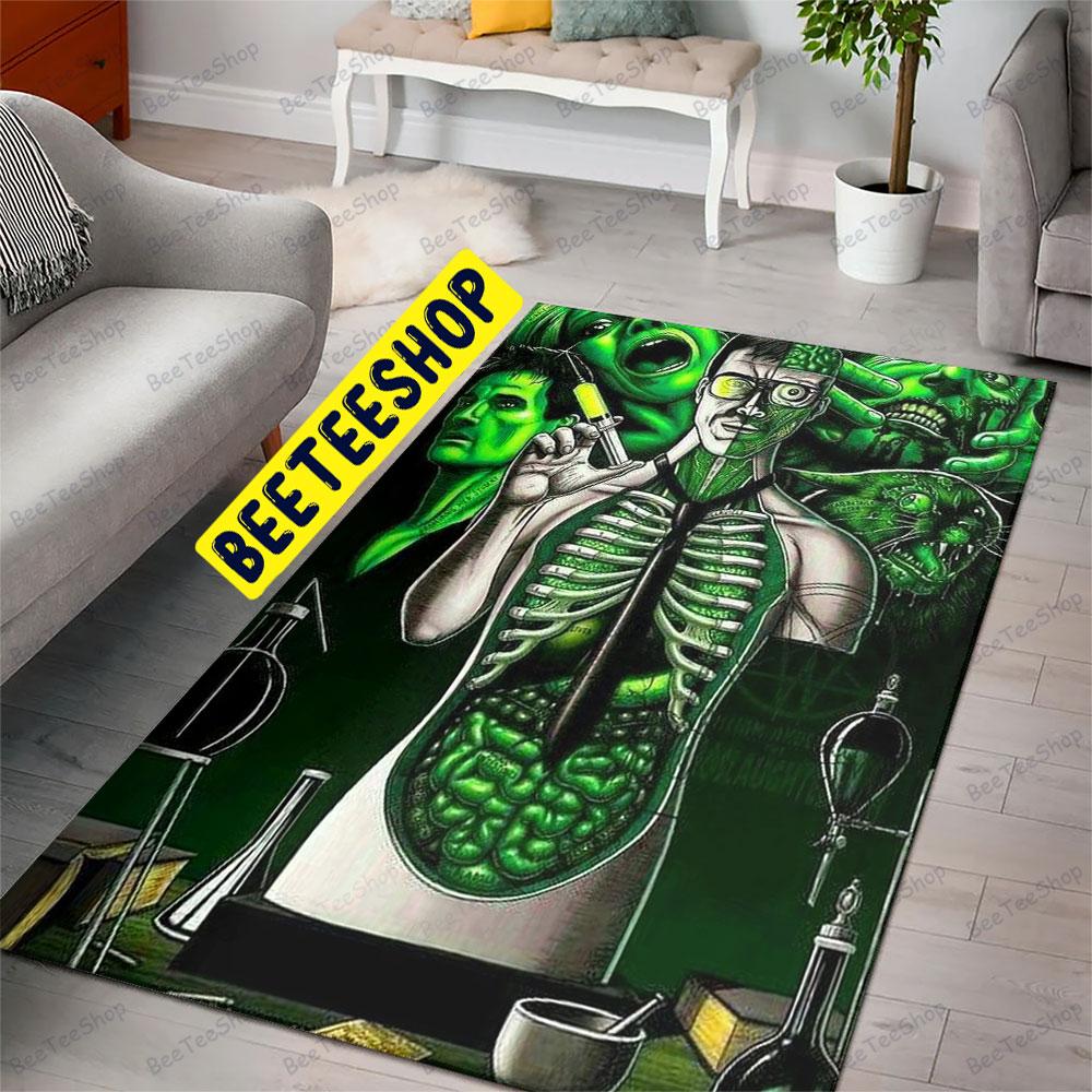 Green Horror Re-Animator Halloween Beeteeshop Rug Rectangle