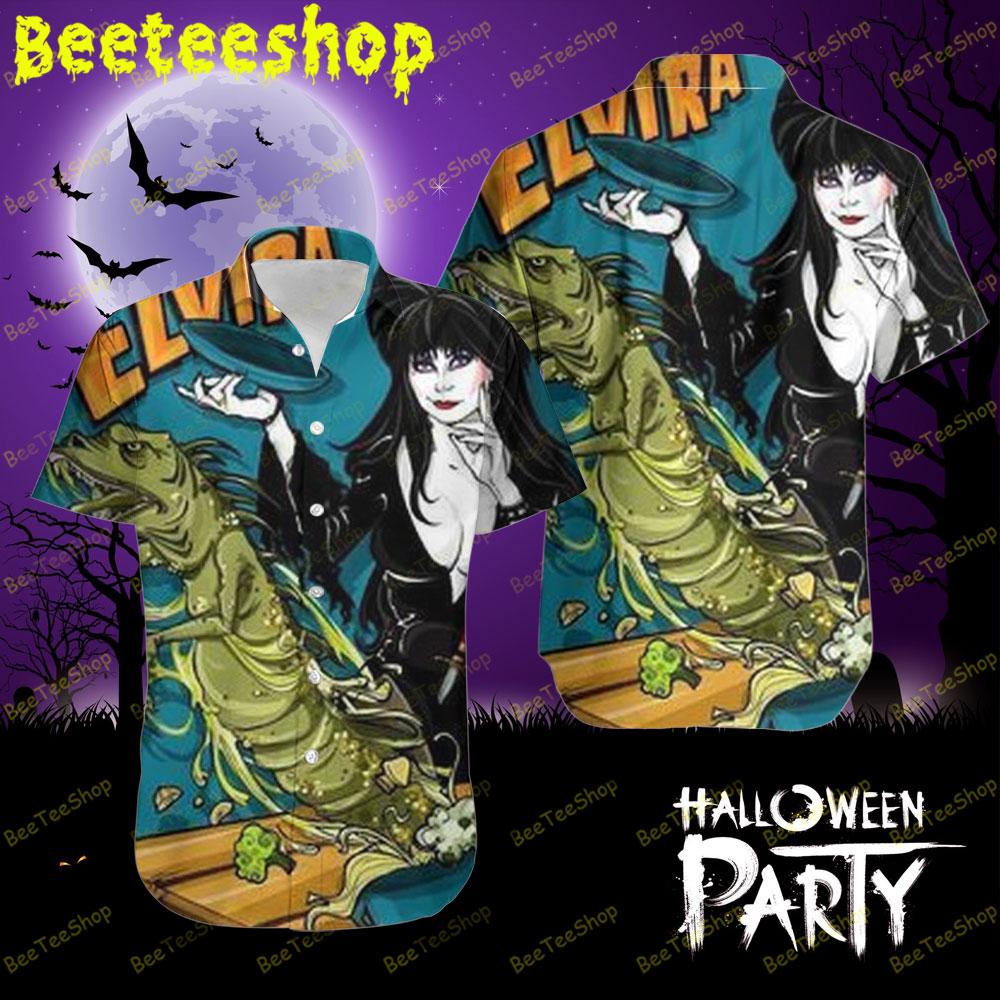 Green Moster Elvira Mistress Of The Dark Halloween Beeteeshop Hawaii Shirt