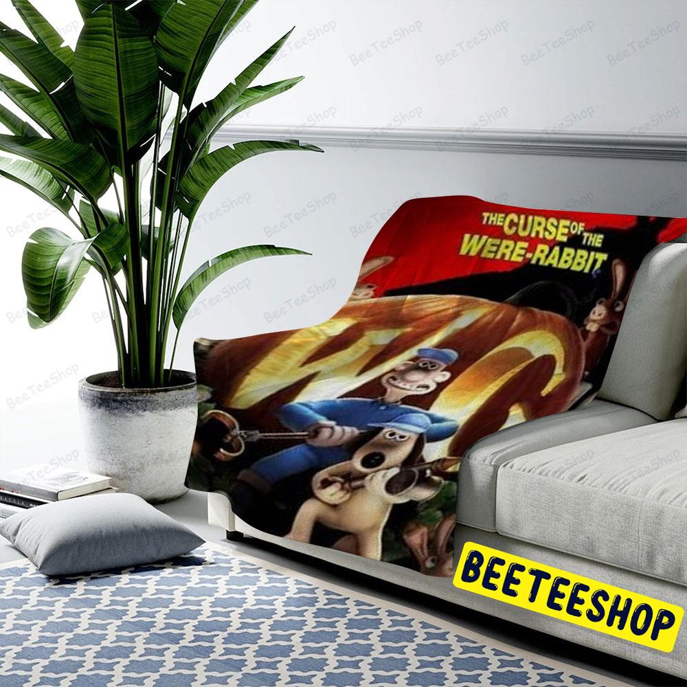 Halloween Movie Wallace & Gromit The Curse Of The Were-Rabbit Beeteeshop US Cozy Blanket