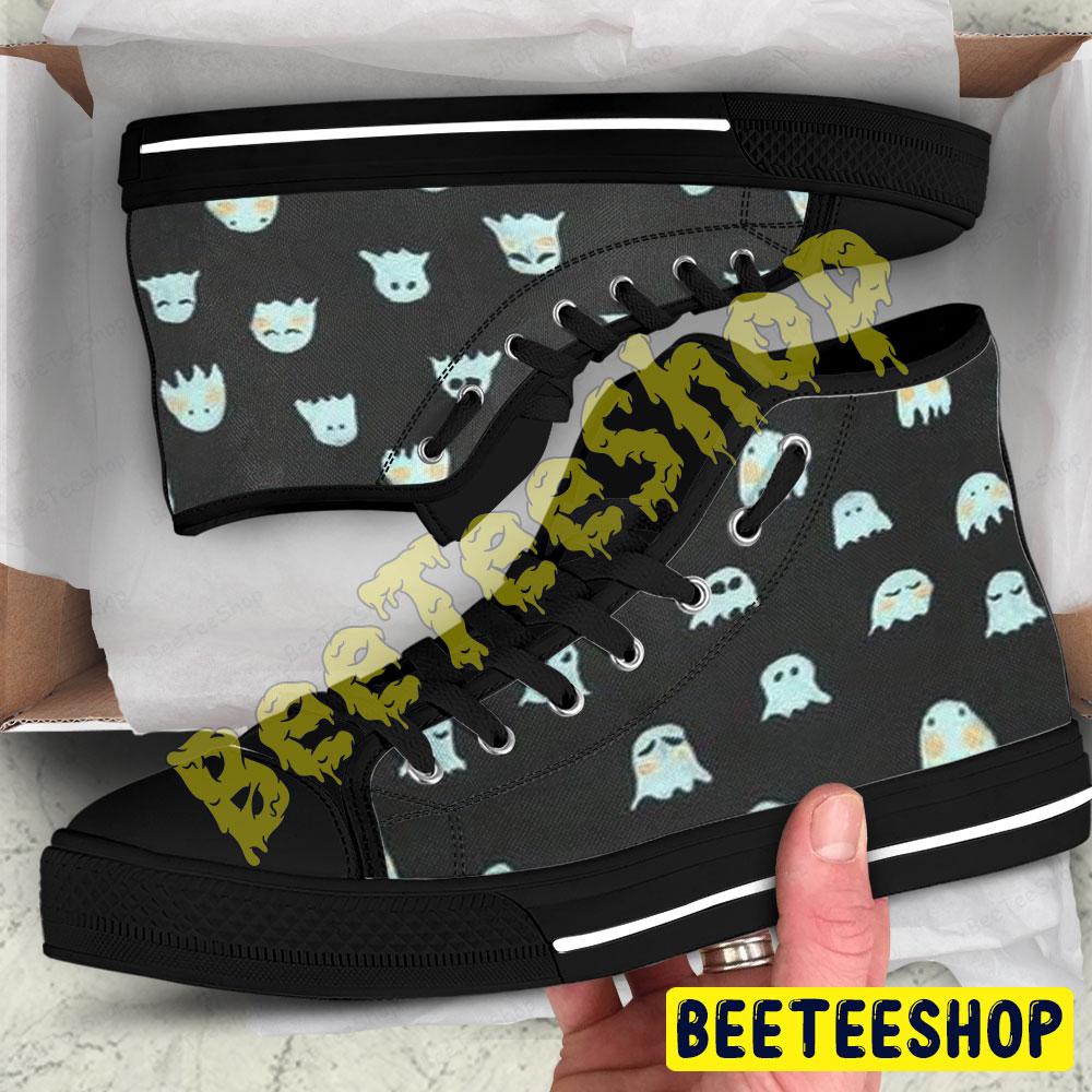 Halloween Pattern 209 Beeteeshop Adults High Top Canvas Shoes