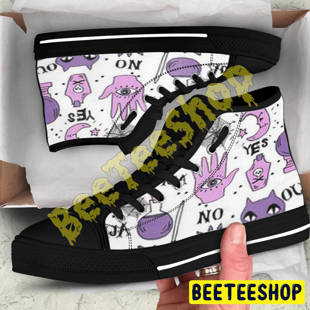 Halloween Pattern 294 Beeteeshop Adults High Top Canvas Shoes