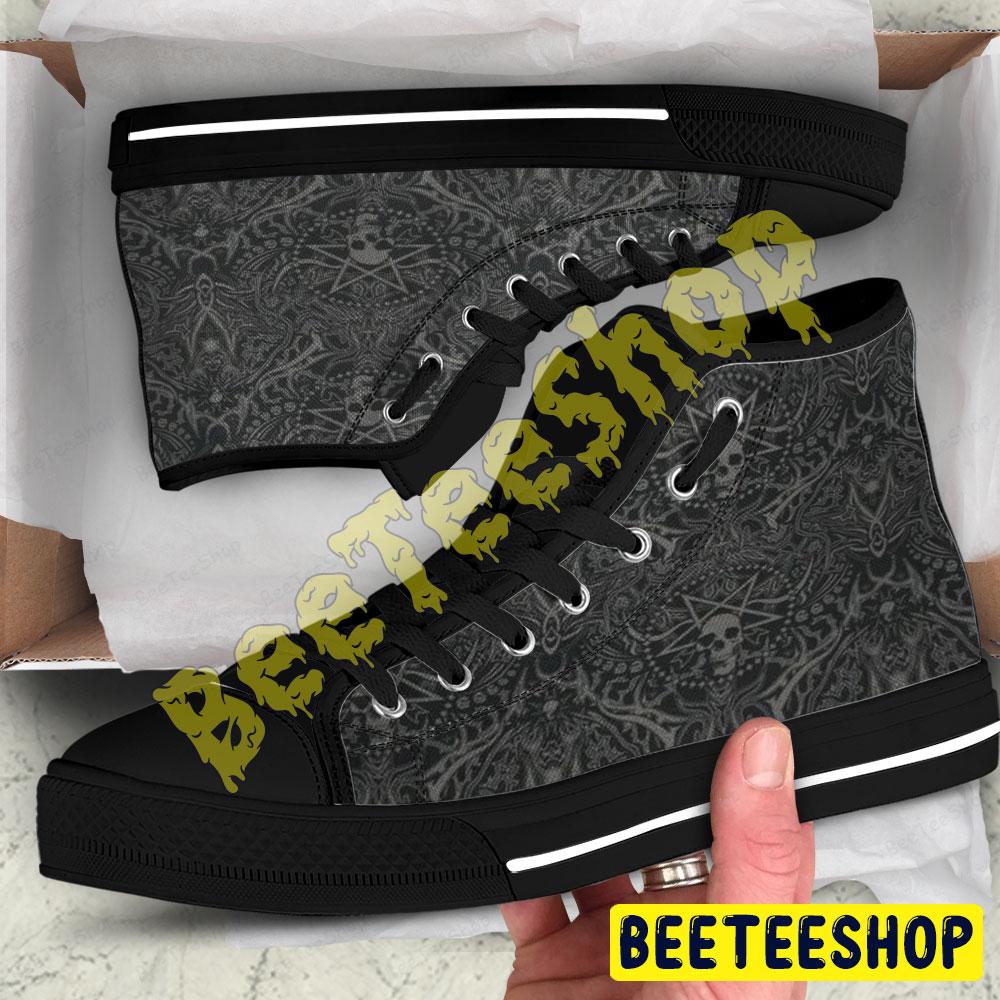 Halloween Pattern 334 Beeteeshop Adults High Top Canvas Shoes