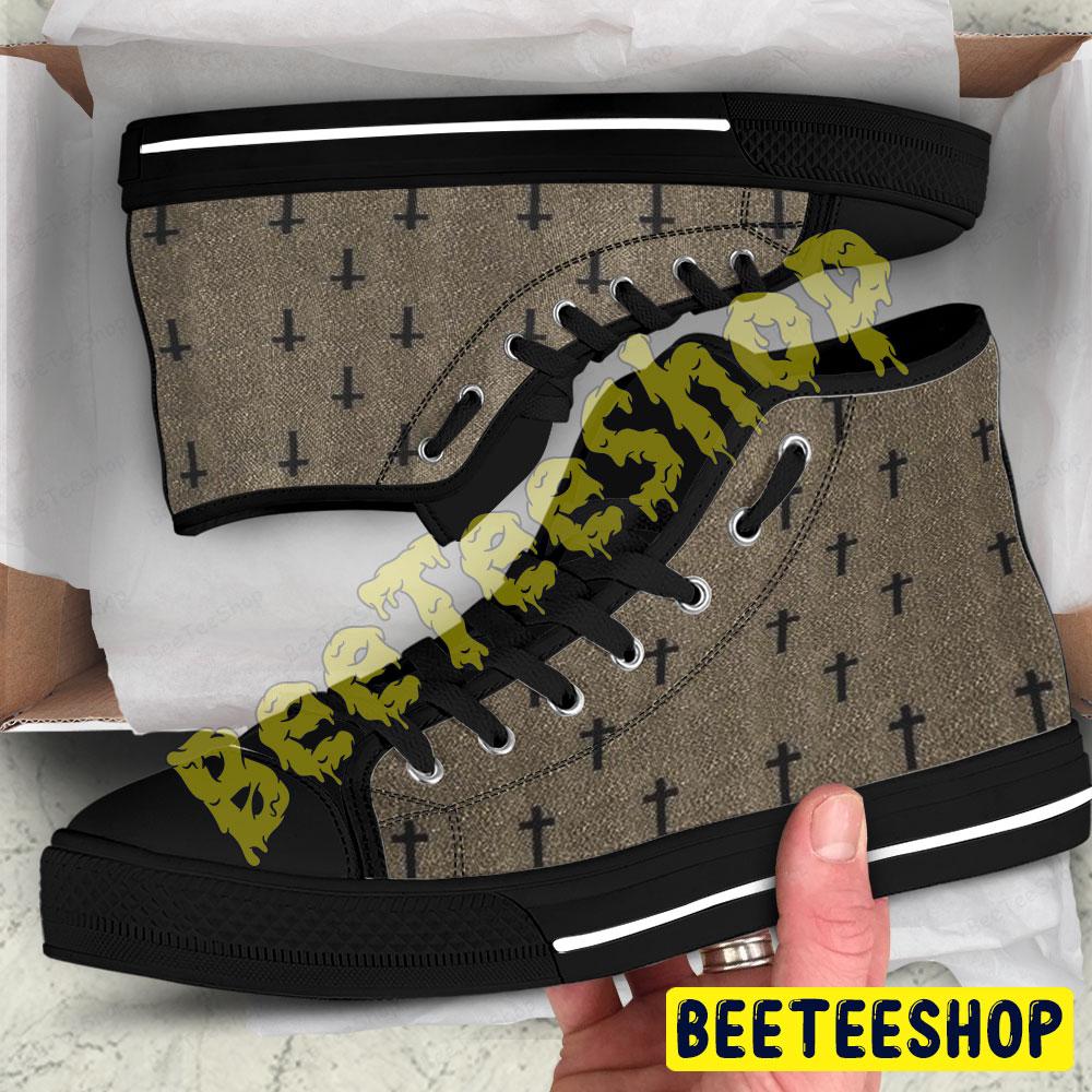 Halloween Pattern 409 Beeteeshop Adults High Top Canvas Shoes