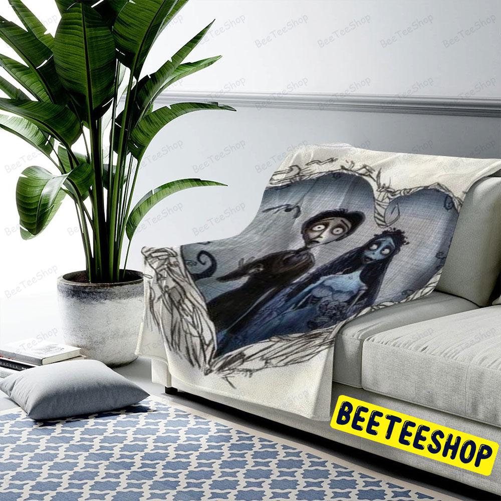 Heart Emily The Corpse Bride Halloween Beeteeshop US Cozy Blanket