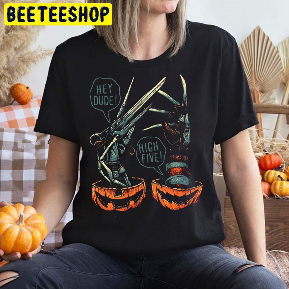 Hey Dude High Five Edward Scissorhands Halloween Beeteeshop Trending Unisex T-Shirt