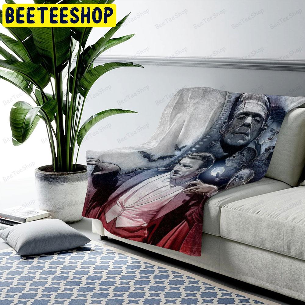 Horror Movie Dracula Halloween Beeteeshop US Cozy Blanket