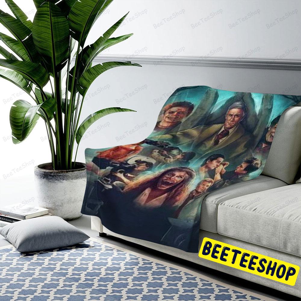 Horror Movie Fright Night Halloween Beeteeshop US Cozy Blanket