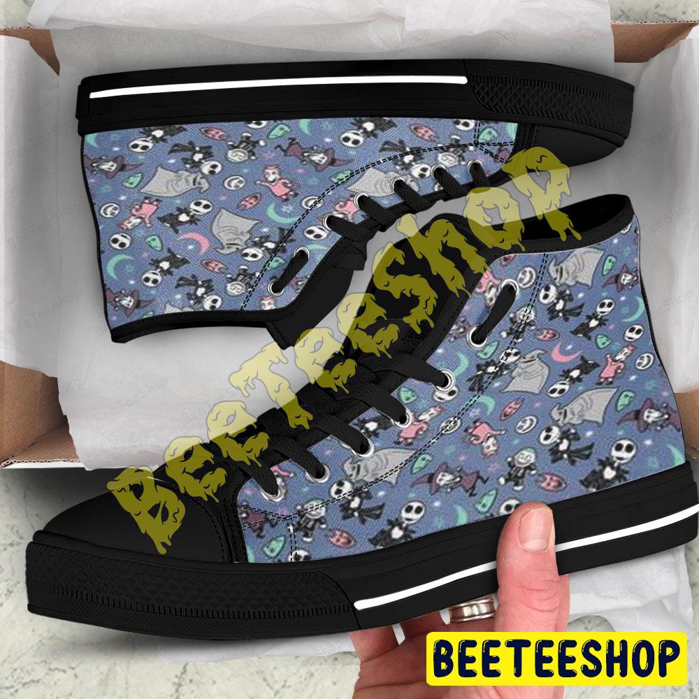 Icon The Nightmare Before Christmas Halloween Beeteeshop Adults High Top Canvas Shoes