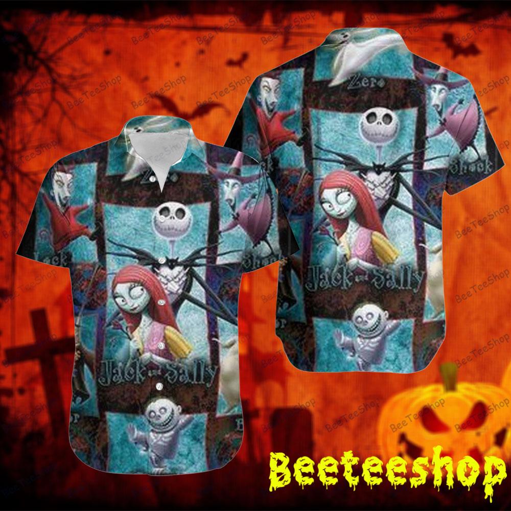 Jack And Sally The Nightmare Before Christmas Movie Halloween Beeteeshop Hawaii Shirt