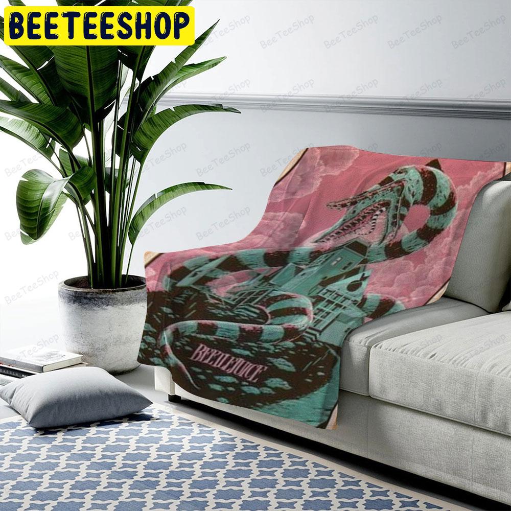 Let’s Live Beetlejuice Halloween Beeteeshop US Cozy Blanket