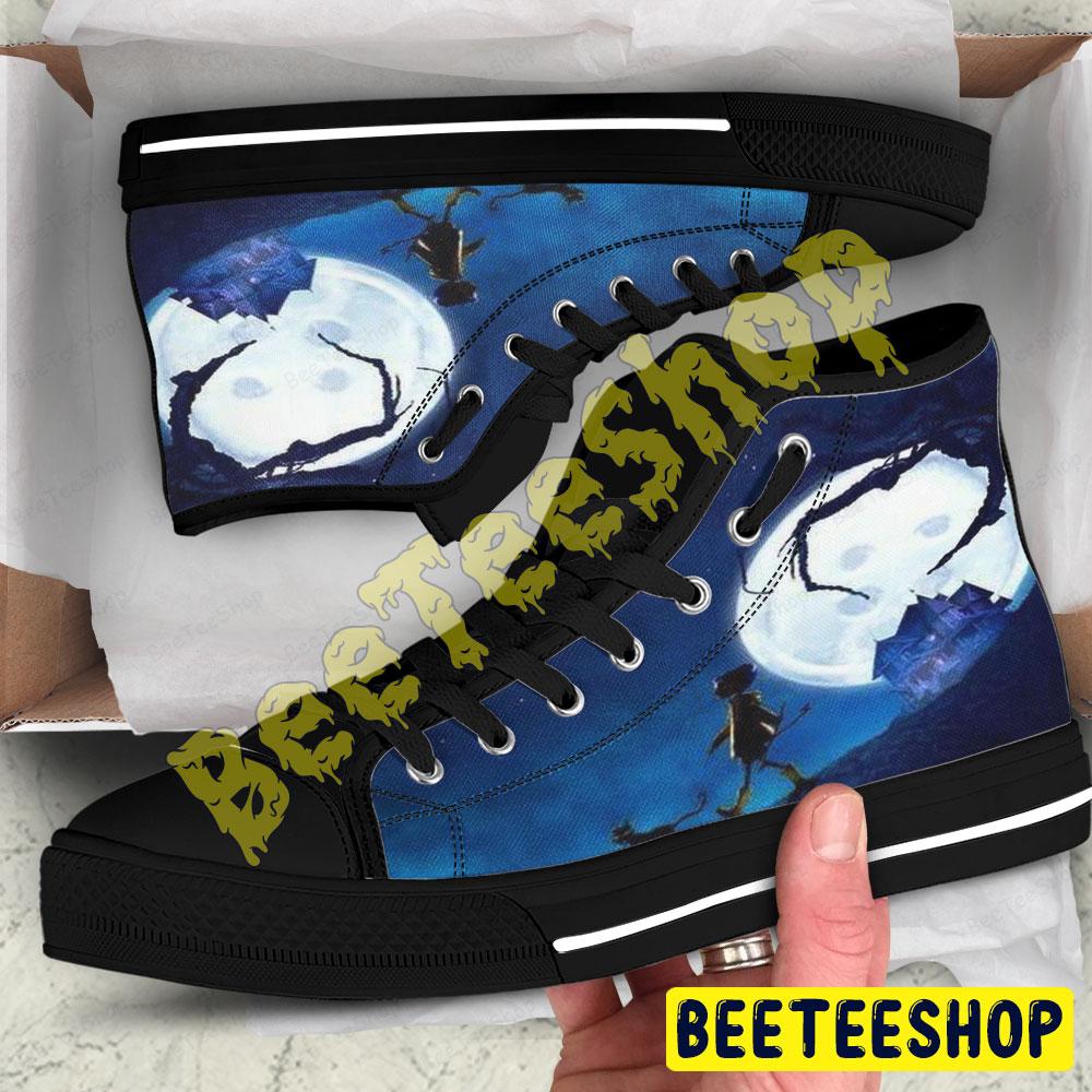 Light Moon Coraline Halloween Beeteeshop Adults High Top Canvas Shoes