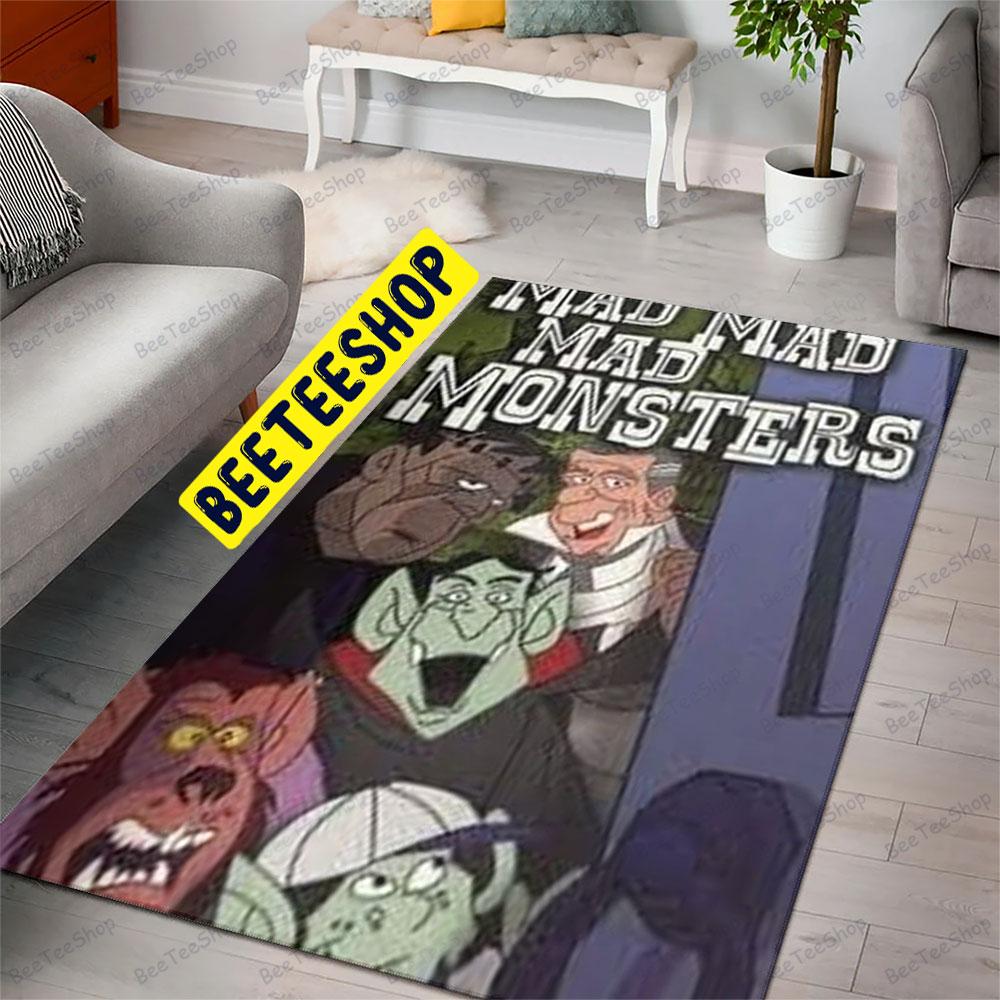 Mad Mad Mad Monster Party Halloween Beeteeshop Rug Rectangle