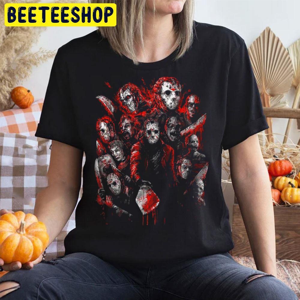 Many Faces Jason Voorhees Halloween Beeteeshop Trending Unisex T-Shirt