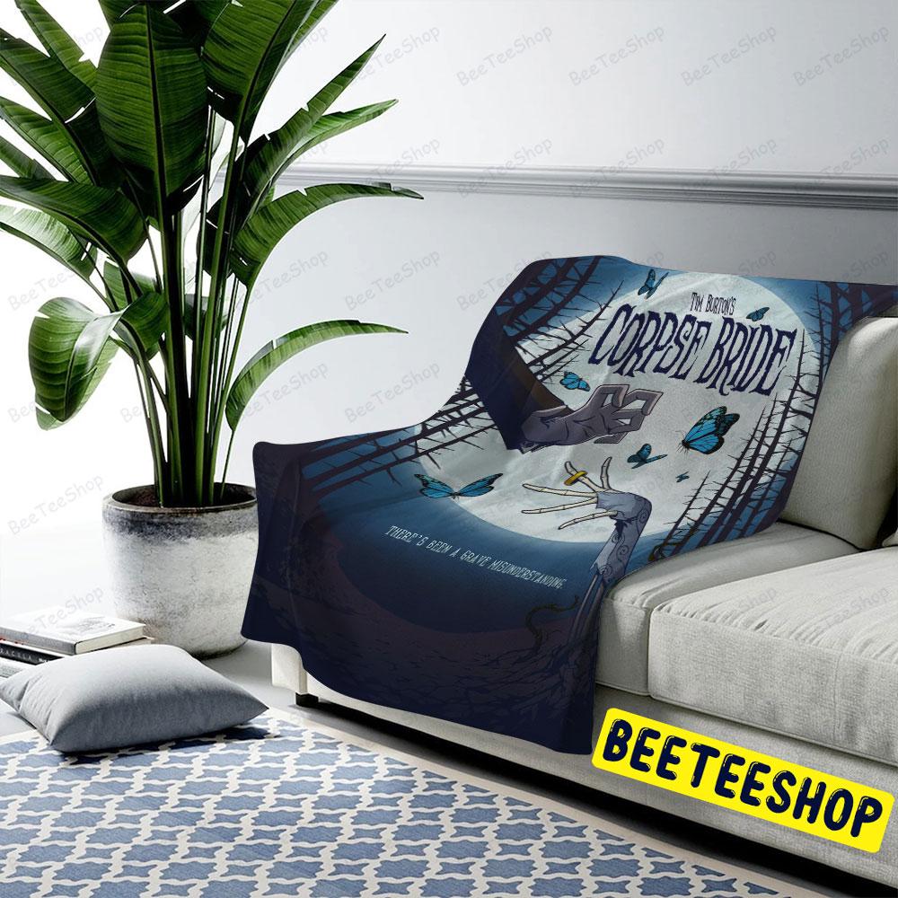 Moon Hand Corpse Bride Halloween Beeteeshop US Cozy Blanket