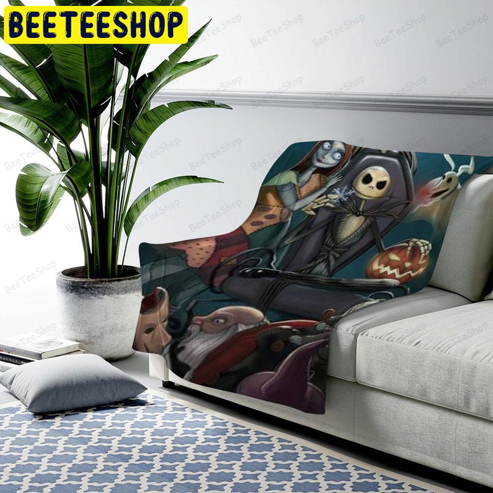 Movie The Nightmare Before Christmas Halloween Beeteeshop US Cozy Blanket