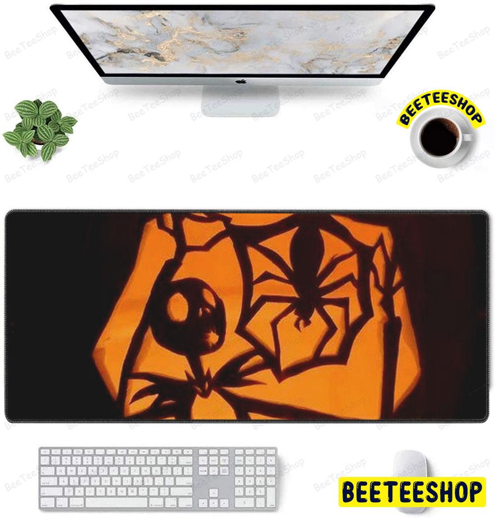 Orange Spider Web The Nightmare Before Christmas Halloween Beeteeshop Mouse Pad