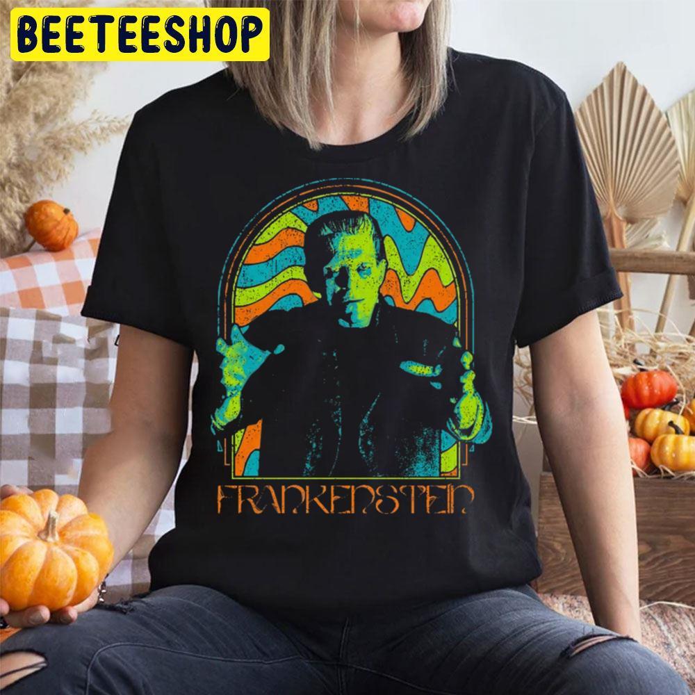 Psychedelic Frankenstein Halloween Beeteeshop Trending Unisex T-Shirt