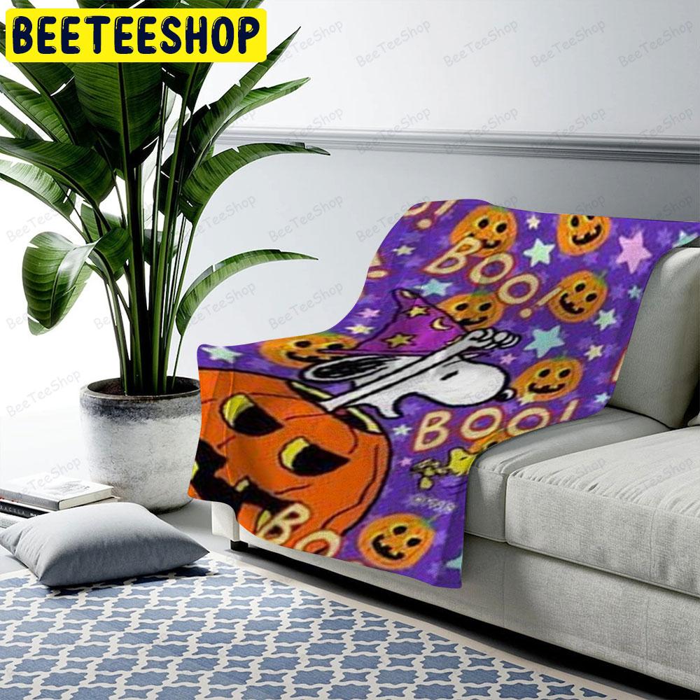 Pumpkin Boo It’s The Great Pumpkin Charlie Brown Halloween Beeteeshop US Cozy Blanket