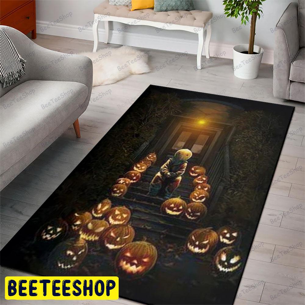 Pumpkin Stair Trick ‘R Treat Halloween Beeteeshop Rug Rectangle