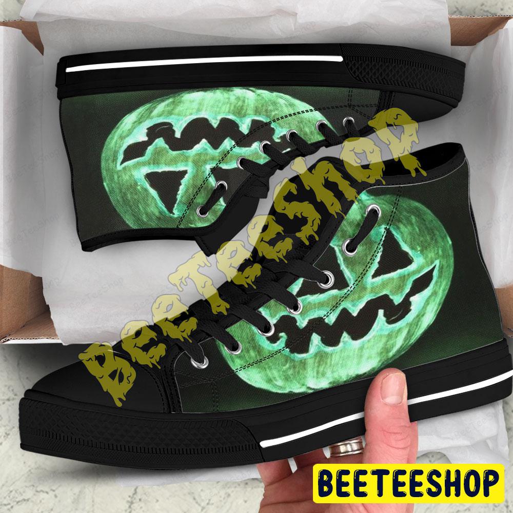 Pumpkins Halloween Pattern 325 Beeteeshop Adults High Top Canvas Shoes